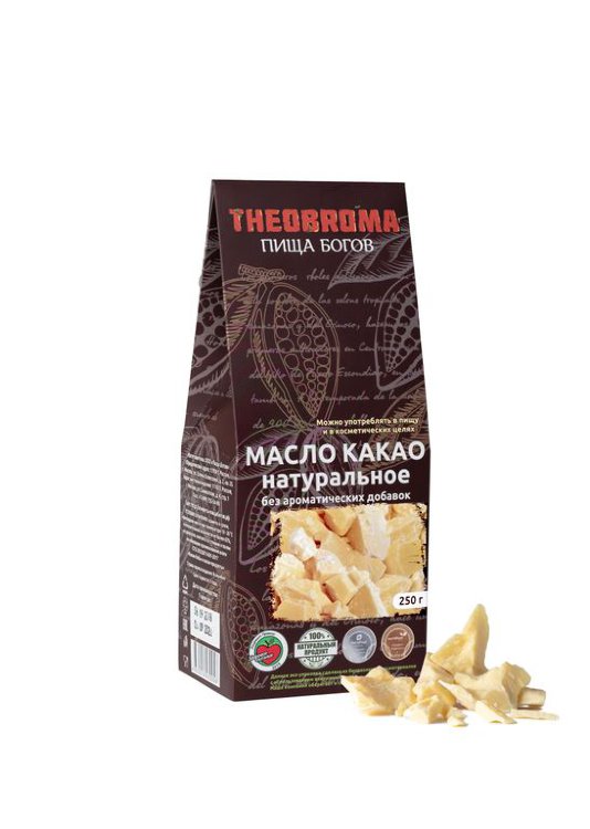 Масло-какао, натуральное Theobroma "Пища Богов", 100 г 